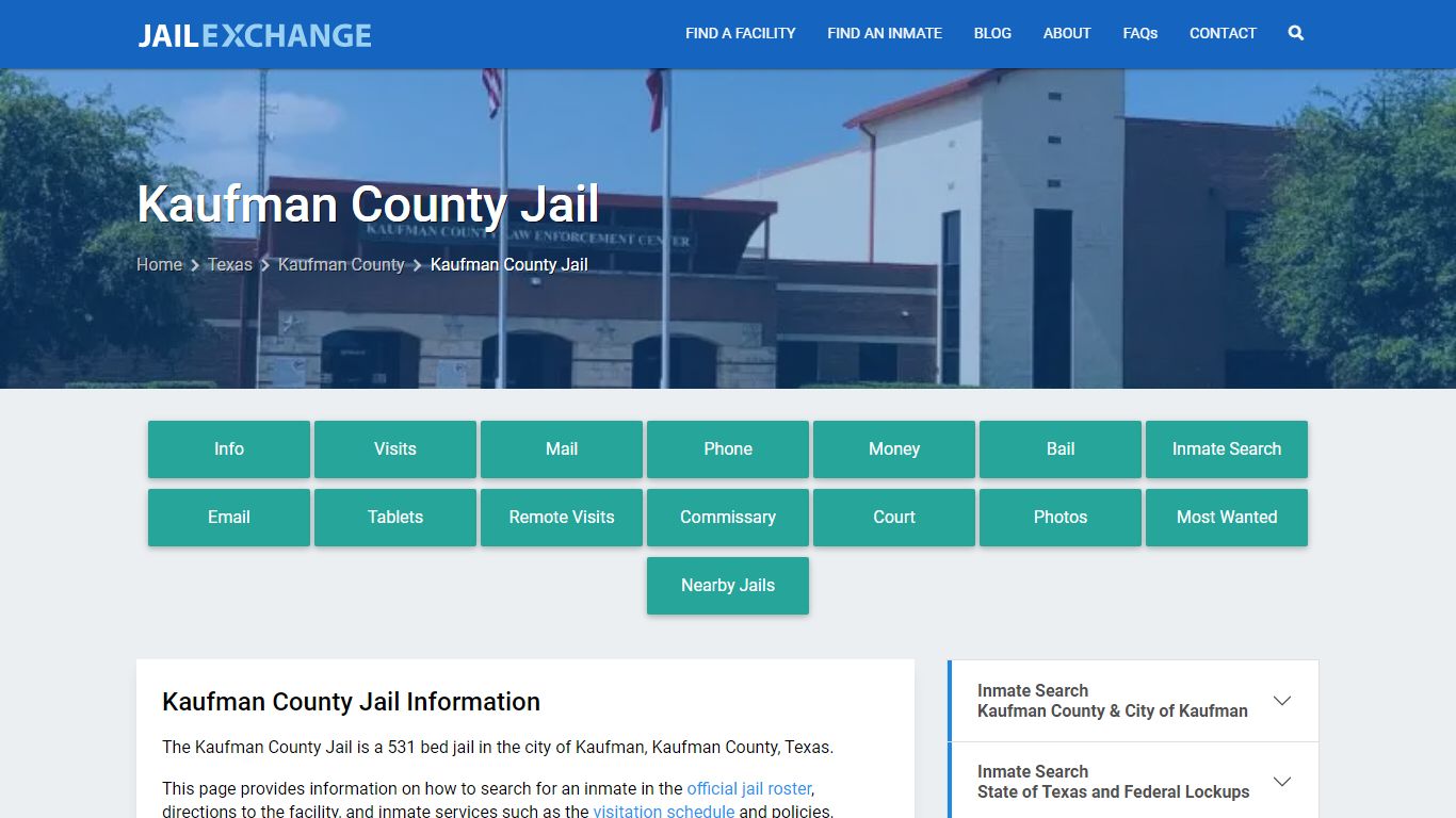 Kaufman County Jail, TX Inmate Search, Information